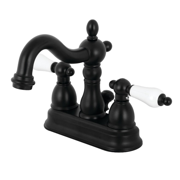 KB1600PL Heritage 4" Centerset Bathroom Faucet, Matte Black